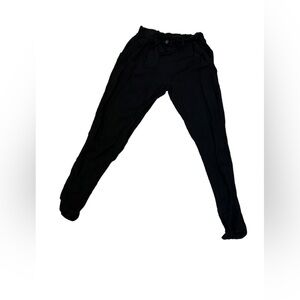 STREETWEAR SOCIETY Black Straight Leg High Drawstring Waist Lightweight Pant S